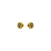 22K Gold Vintage Meenakari  Stud Earrings